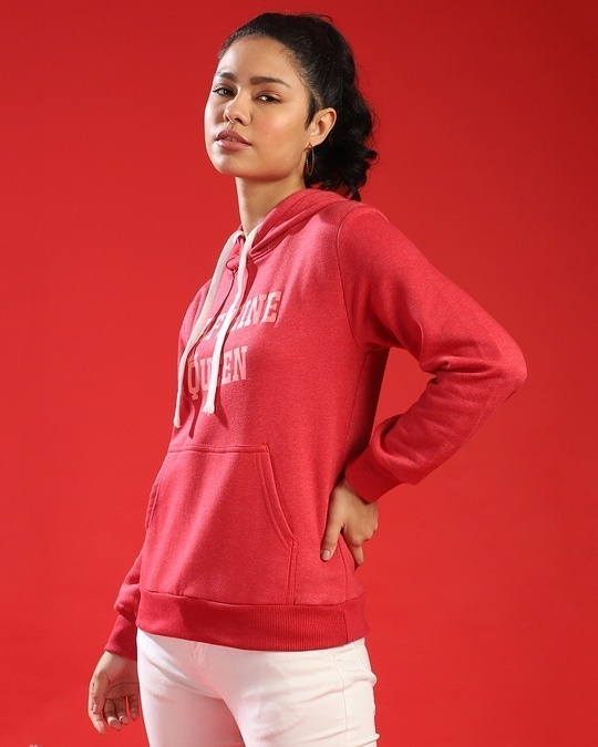 Shop Women's Red Printed Regular Fit Sweatshirt-Front