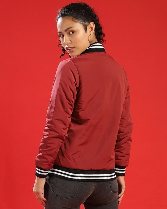 Shop Women's Red Regular Fit Jackets-Design