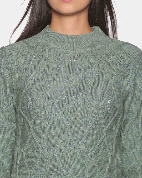 Shop Women Self Design Stylish Casual Sweaters