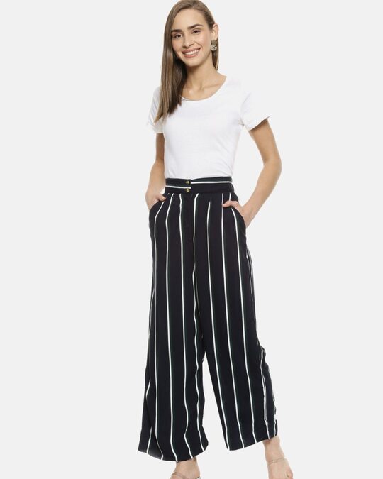 Shop Women's Solid Casual & Party Wear Trousers-Full