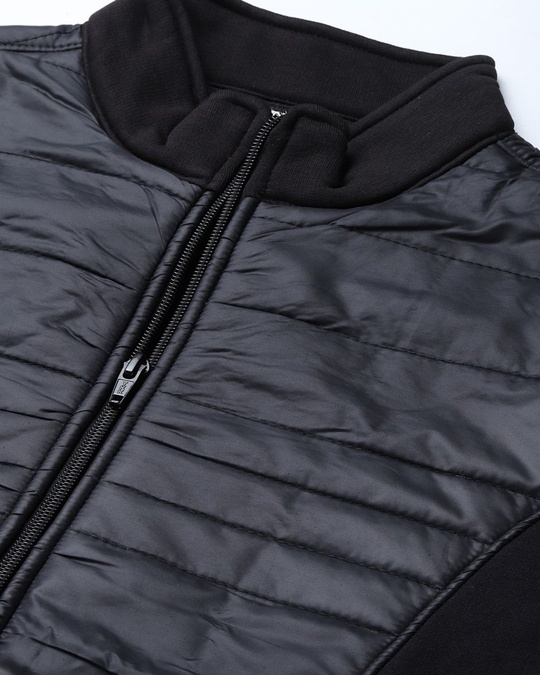 Shop Women's Black Solid Stylish Casual Bomber Jacket