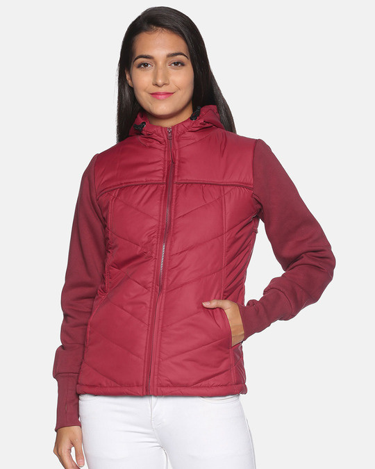 maroon red bomber jacket