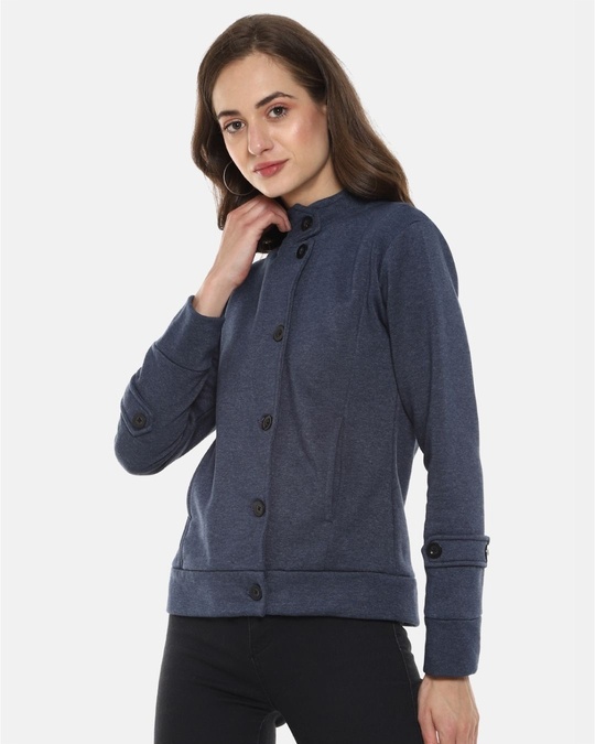 Shop Women's Blue Stylish Casual Jacket-Design