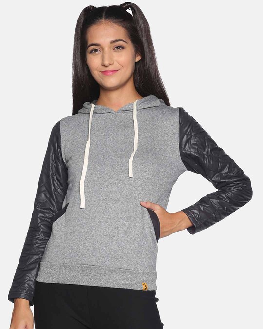 Shop Women's Solid Grey Stylish Casual Jacket-Front