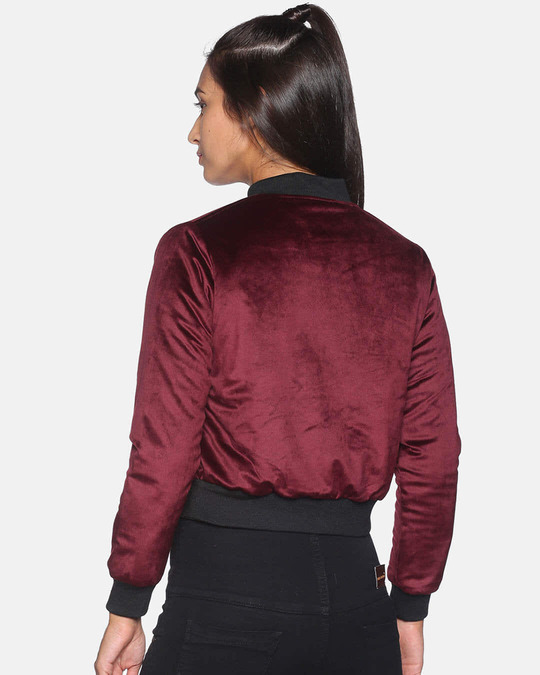 Shop Women's Maroon Solid Stylish Casual Jacket-Design