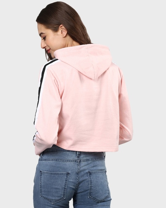 Shop Women's Pink Solid Stylish Casual Sweatshirt-Back