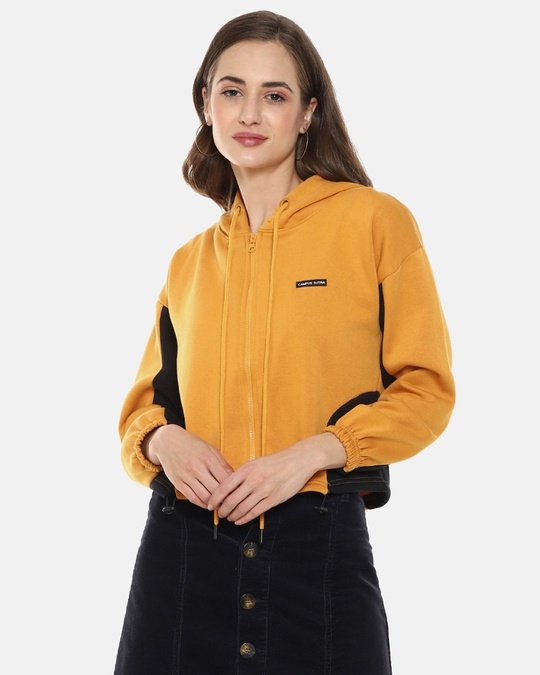 Shop Women's Yellow Solid Stylish Casual Sweatshirt-Design