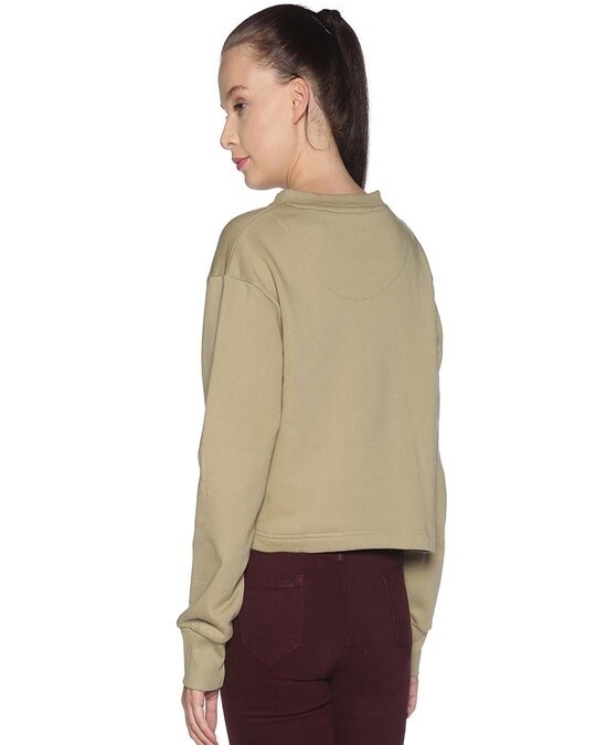 Shop Women Solid Stylish Casual Sweatshirts-Design