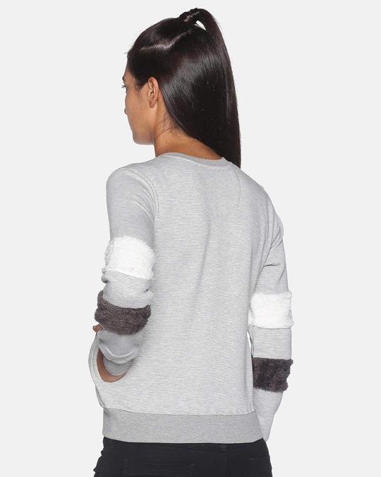 Shop Women's Solid Grey Stylish Casual Sweatshirt-Design
