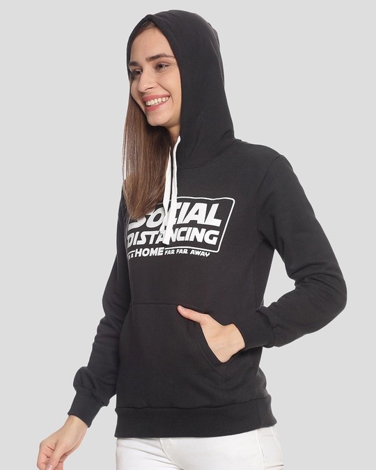 Shop Women Stylish Printed Hooded Sweatshirt-Back
