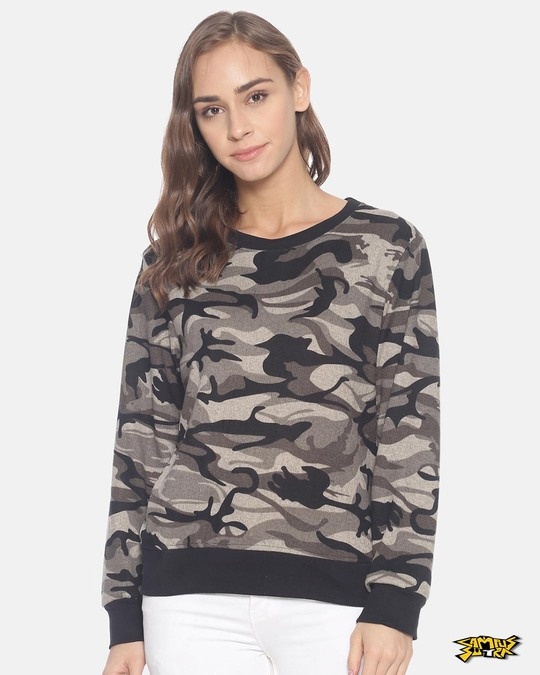 Shop Women Stylish Round Neck Sweatshirt-Front