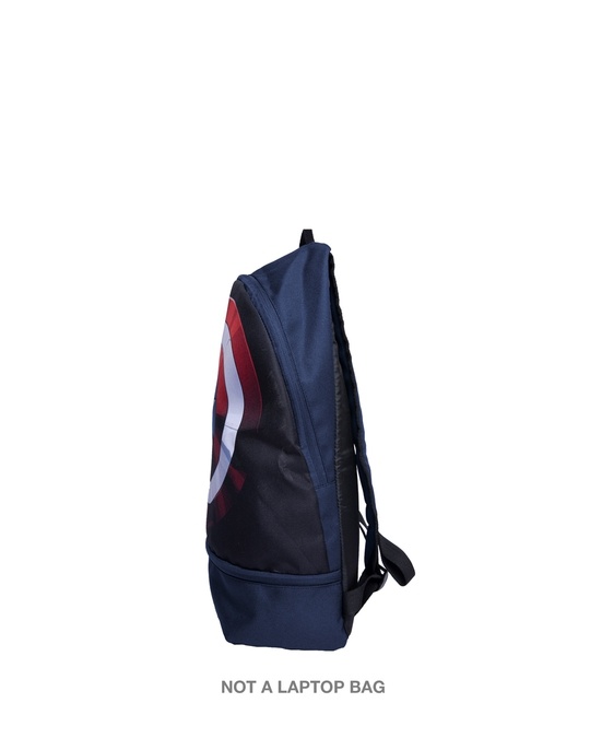 Shop Captain Shield Realistic Printed Mini Small Backpacks (AVL) Navy Blue-Back