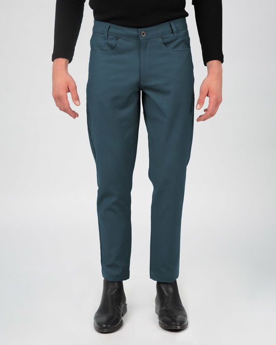 Buy Carolina Blue Plain Pants For Men Online India @ Bewakoof.com