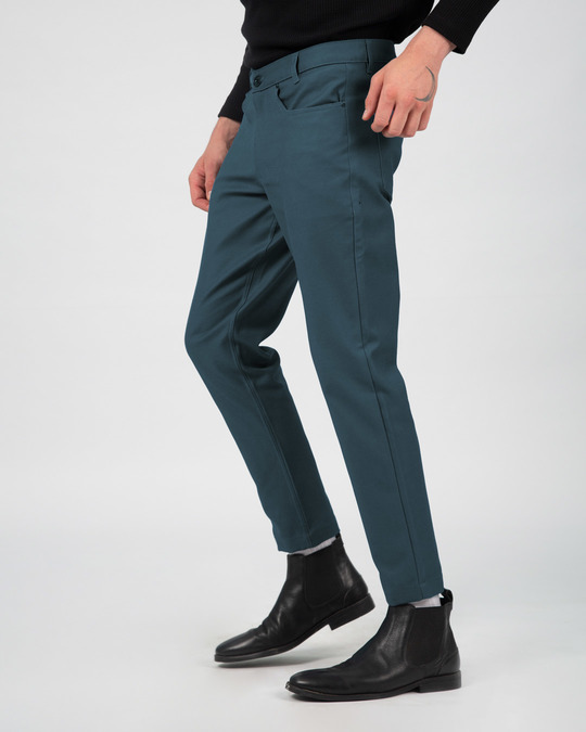 Buy Carolina Blue Plain Pants For Men Online India @ Bewakoof.com