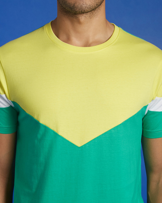 men's color block shirt