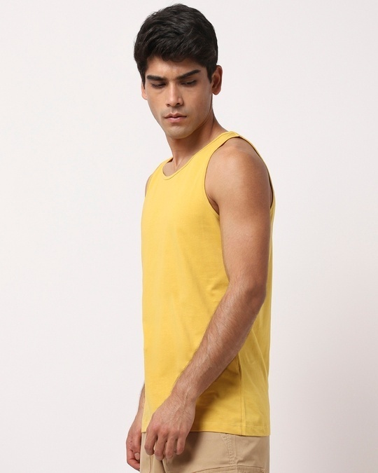 Shop Men's Ceylon Yellow Vest-Back