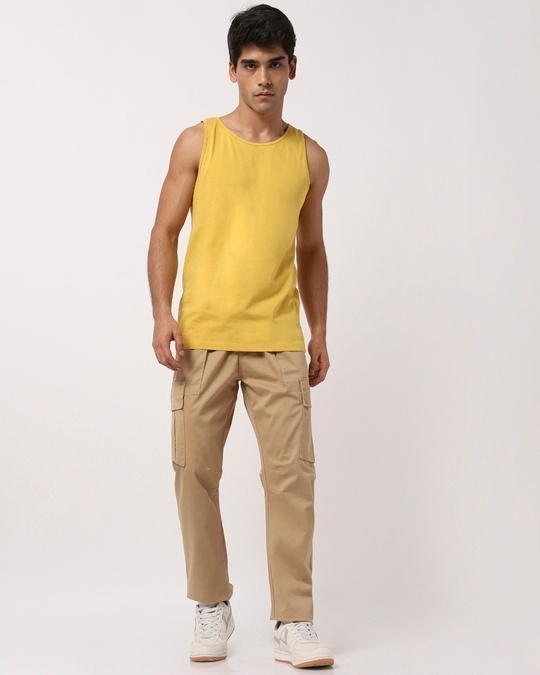 Shop Men's Ceylon Yellow Vest-Full