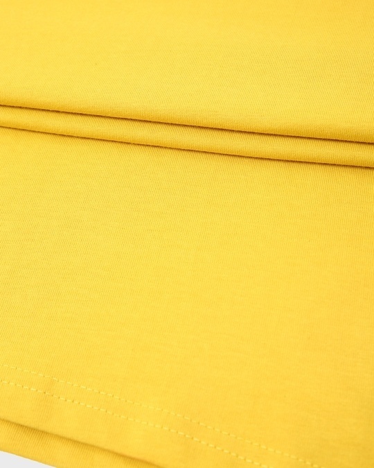 Shop Women's Yellow Varsity Half Sleeve Round Neck T-shirt