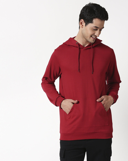 basic red hoodie