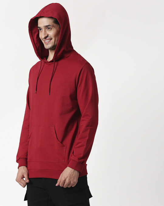 red basic hoodie