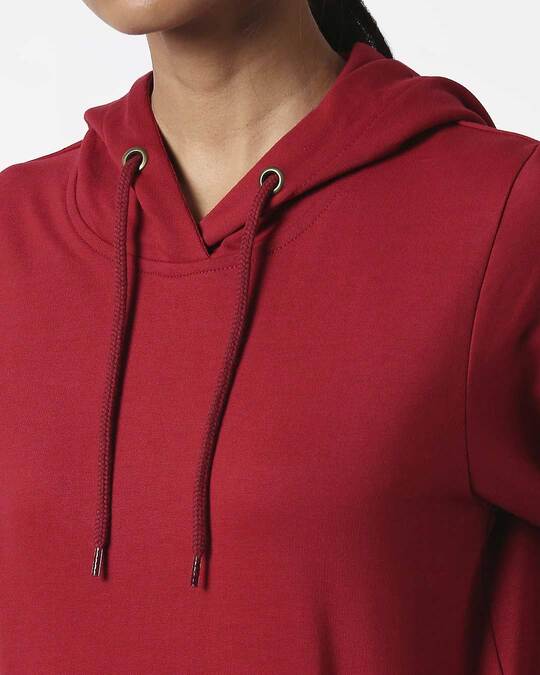 red basic hoodie