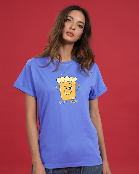 Shop Chill Maar Boyfriend T-Shirt-Front