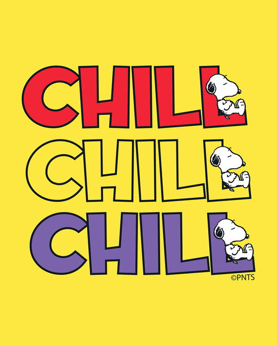 Shop Chill Snoopy Half Sleeve T-Shirt-Full