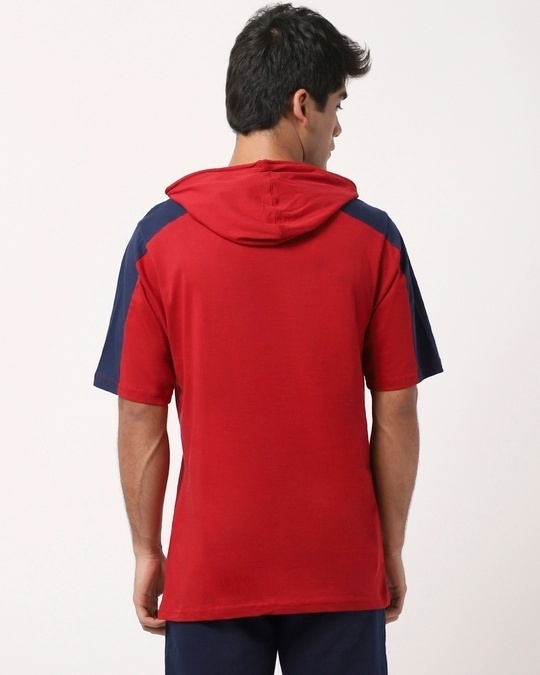 Shop Men's Chilli Pepper Color Block Hoodie T-shirt-Design