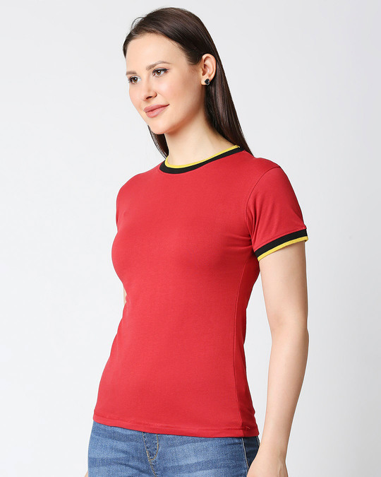 Shop Chilli Pepper Rib Half Sleeves T-Shirt-Design
