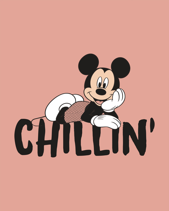 Shop Chilling Mickey Boyfriend T-Shirt (DL)-Full