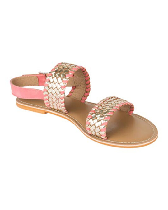 Shop Women's Basket Weaves Gold Sandal-Front