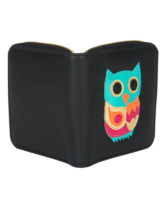 Shop Women's Black Owl Mini Wallet-Full