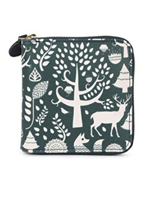 Shop Women's Teal Midnight Forest Mini Wallet-Front