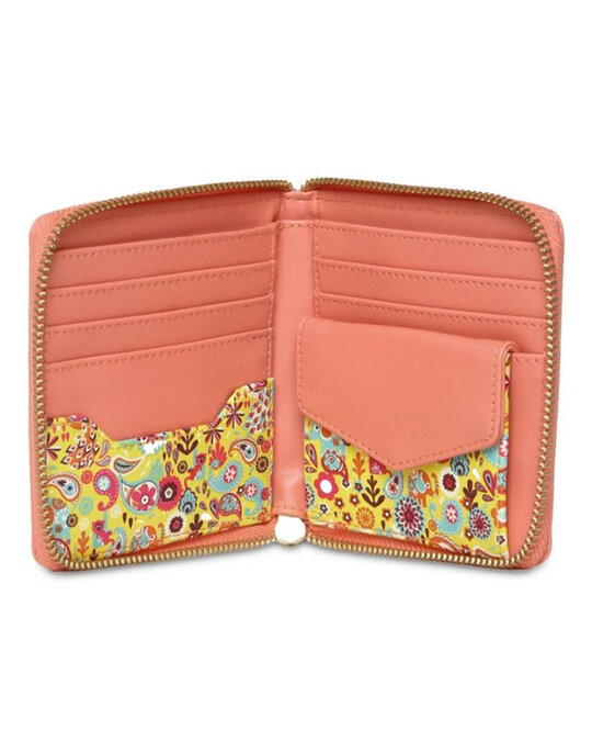 Shop Women's Pink Paisley Party Pocket Wallet-Full
