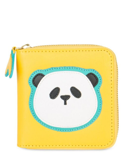 Shop Women's Yellow Panda Face Mini Wallet-Back