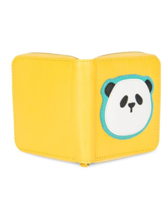 Shop Women's Yellow Panda Face Mini Wallet-Full