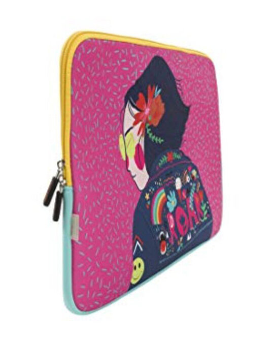 Shop Roar Girl Multicolor Laptop Sleeve 13.3inches-Back
