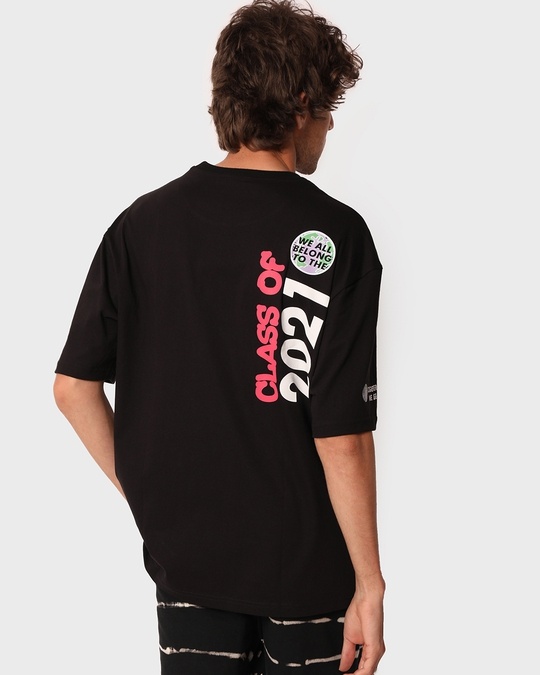Shop Men's Class of 2021 Street Wear Super Loose T-shirt-Full