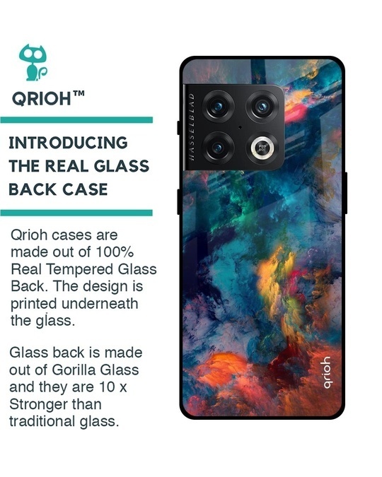 Shop Cloudburst Printed Premium Glass Cover for OnePlus 10 Pro (Shock Proof, Lightweight)-Back