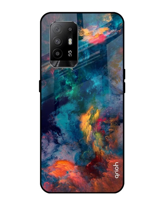 Shop Cloudburst Printed Premium Glass Cover for Oppo F19 Pro Plus (Shock Proof, Lightweight)-Front