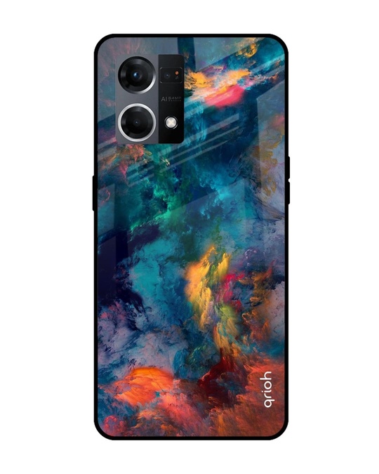 Shop Cloudburst Printed Premium Glass Cover for OPPO F21 Pro (Shockproof, Light Weight)-Front