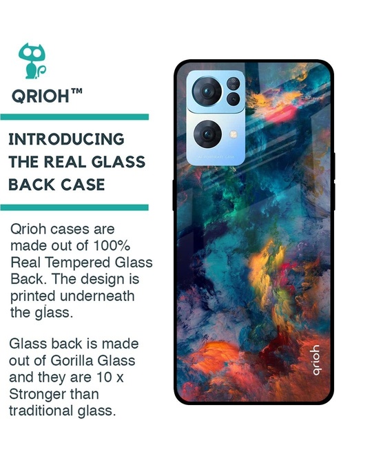 Shop Cloudburst Printed Premium Glass Cover for Oppo Reno 7 Pro 5G (Shock Proof, Lightweight)-Back