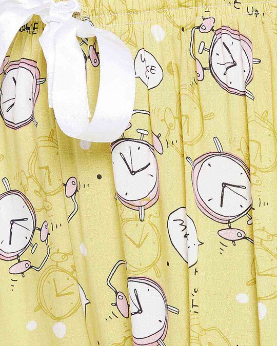 Shop Women's Yellow Printed Pyjama-Full
