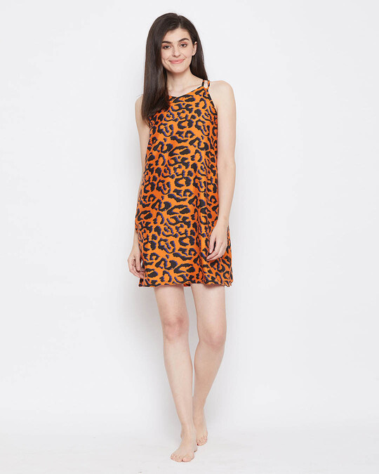 animal print night dress