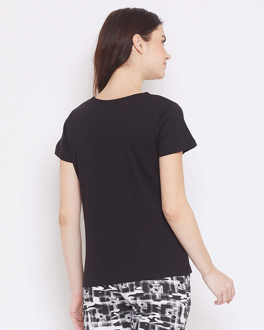 Shop Chic Basic Top In Black 100% Cotton-Back