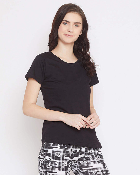 Shop Chic Basic Top In Black 100% Cotton-Design