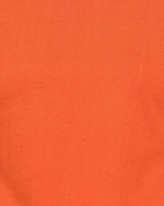 Shop Women's Orange Solid Round Neck T-shirt-Full