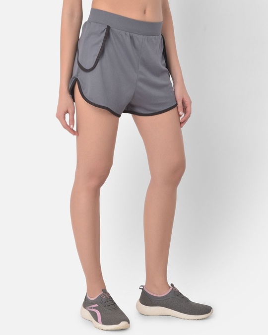 Shop Comfort Fit Active Shorts In Dark Grey-Design