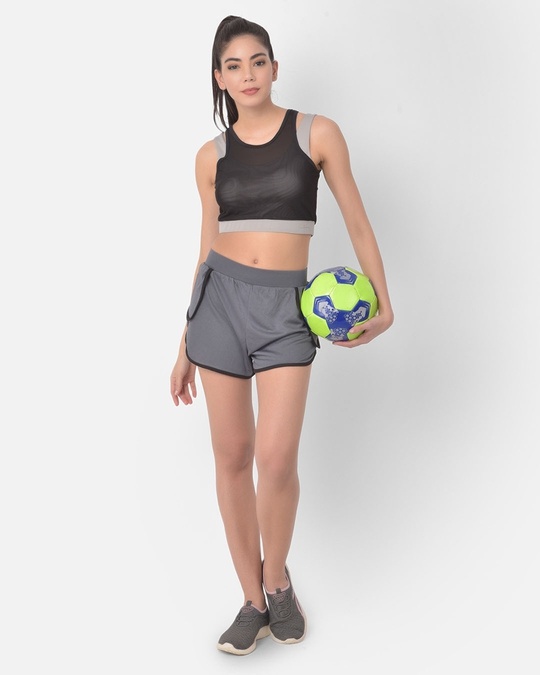 Shop Comfort Fit Active Shorts In Dark Grey