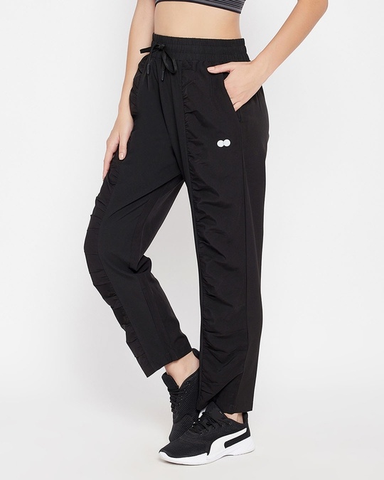 Shop Comfort Fit Active Track Pants In Black-Design